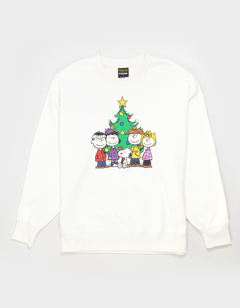 RSQ x Peanuts Christmas Tree Womens Crewneck Sweatshirt image number 1