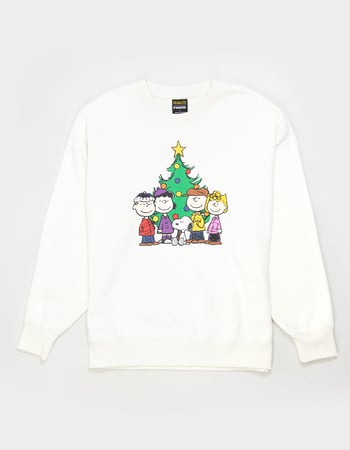 RSQ x Peanuts Christmas Tree Womens Crewneck Sweatshirt Alternative Image