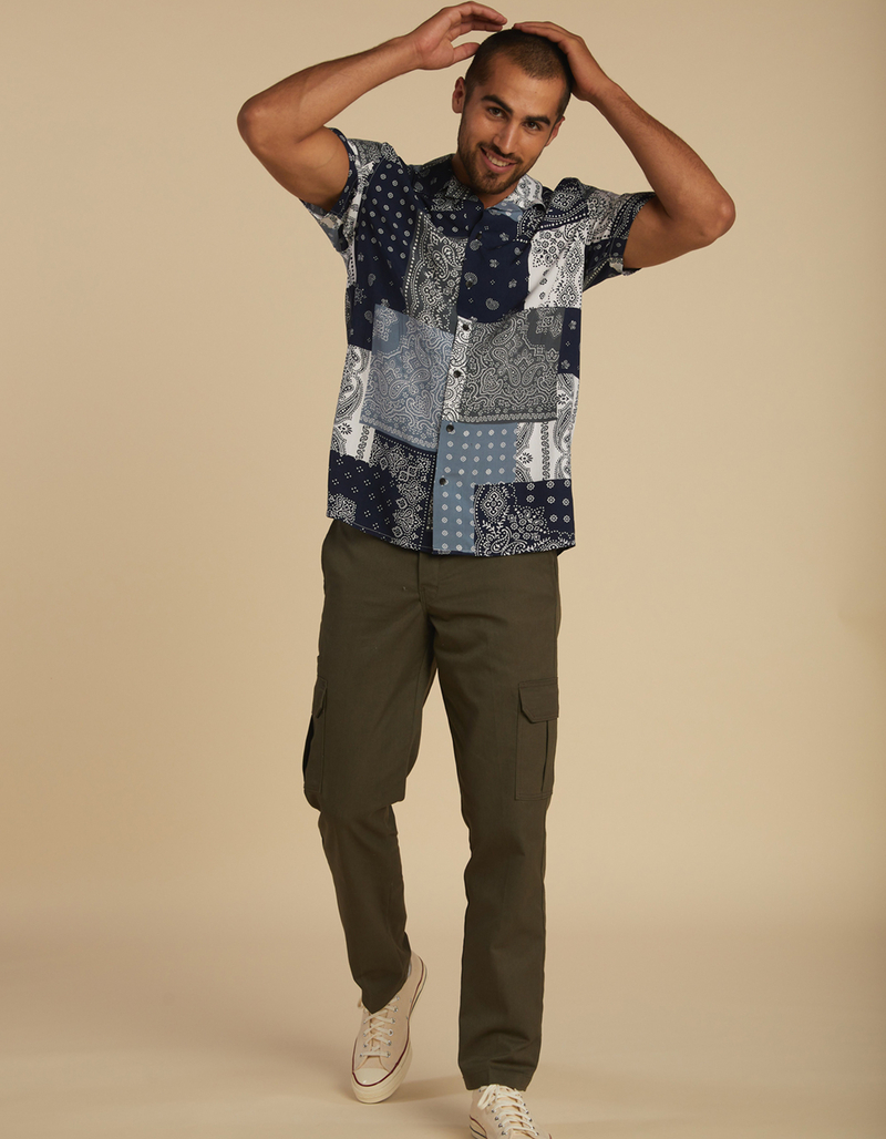 RSQ Bandana Mens Button Up Shirt image number 1