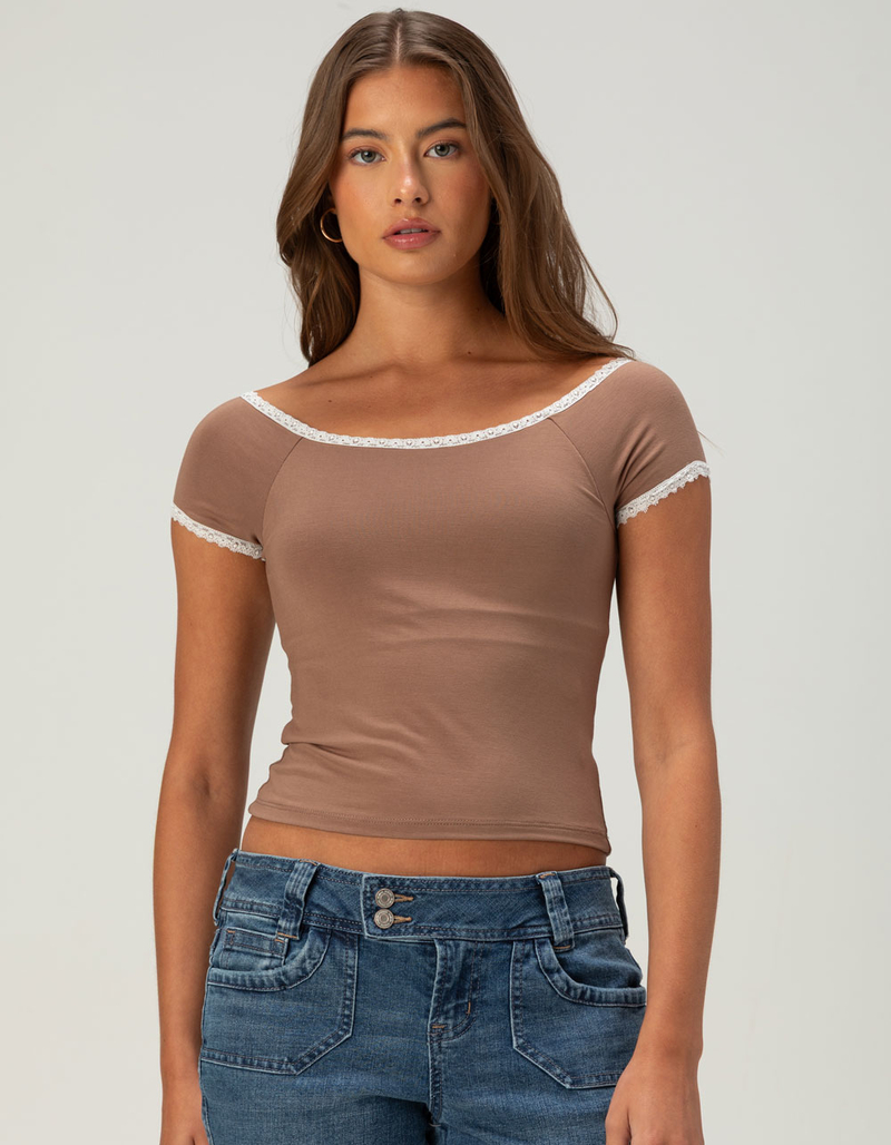 NECTAR CLOTHING Off The Shoulder Womens Top image number 0