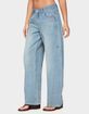 EDIKTED Korie Barrel Leg Low Rise Jeans image number 2