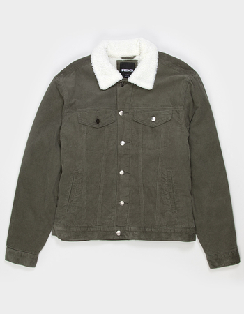 RSQ Mens Corduroy Sherpa Trucker Jacket Alternative Image