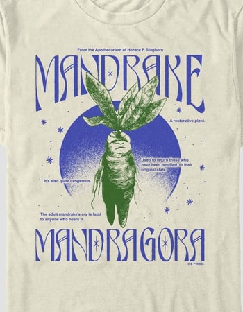 HARRY POTTER Mandrake Mandragora Unisex Tee Alternative Image