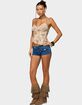 EDIKTED Paisley Asymmetric Ruched Wrap Top image number 4