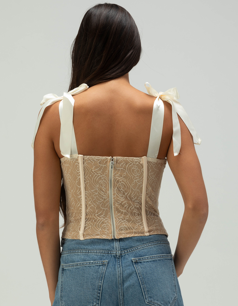 WEST OF MELROSE Womens Lace Corset Top image number 3