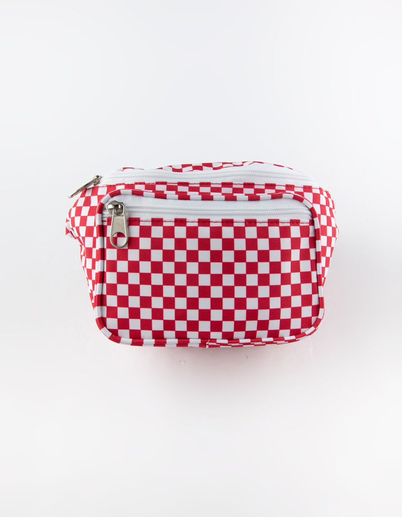 Mini Checker Red & White Fanny Pack image number 1