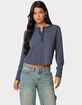 EDIKTED Ruth Henley Waffle Top image number 1