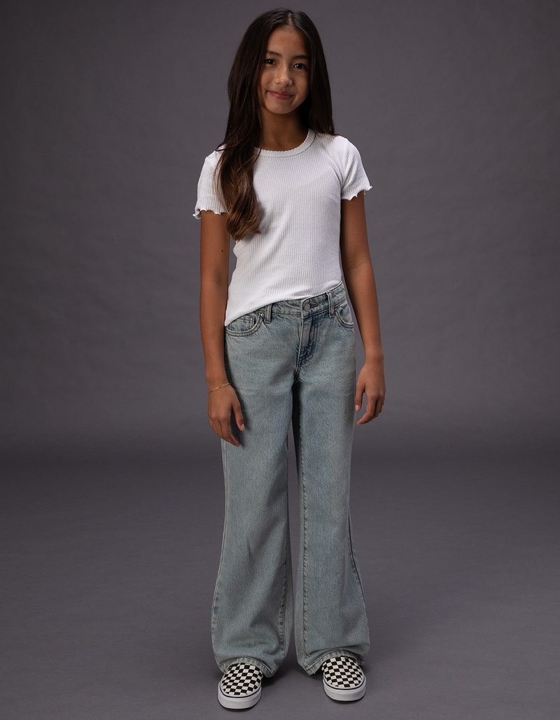 RSQ Girls Low Rise Wide Leg Jeans - LIGHT WASH | Tillys