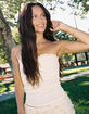 NECTAR CLOTHING Ruffled Pointelle Womens Tube Top image number 1