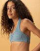 FULL TILT Texture Girls Halter Bikini Set image number 6