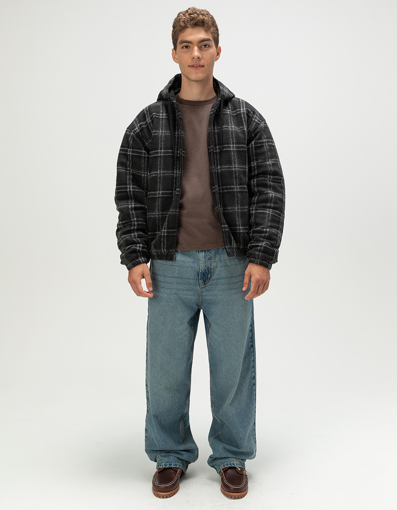 RSQ Mens Hooded Plaid Jacket image number 5