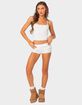 EDIKTED Lucy Ruffled Lace Shorts image number 5