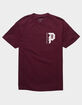 PRIMITIVE Long Play Mens Burgundy T-Shirt image number 2