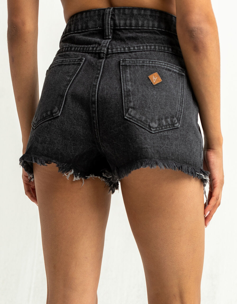 ABRAND JEANS High Rise Womens Relaxed Denim Shorts image number 2