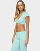 EDIKTED Laverne Wrap Crop Top image number 1