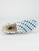 VANS Checkerboard Classic Slip-On Blue Topaz Shoes image number 3