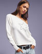 FULL TILT Womens Off The Shoulder Star Stud Sweater image number 7