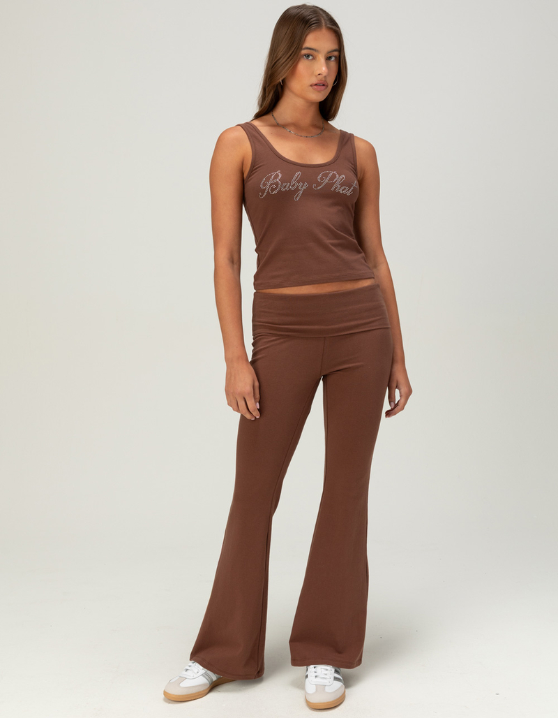 BABY PHAT Fold Over Womens Flare Pants image number 0