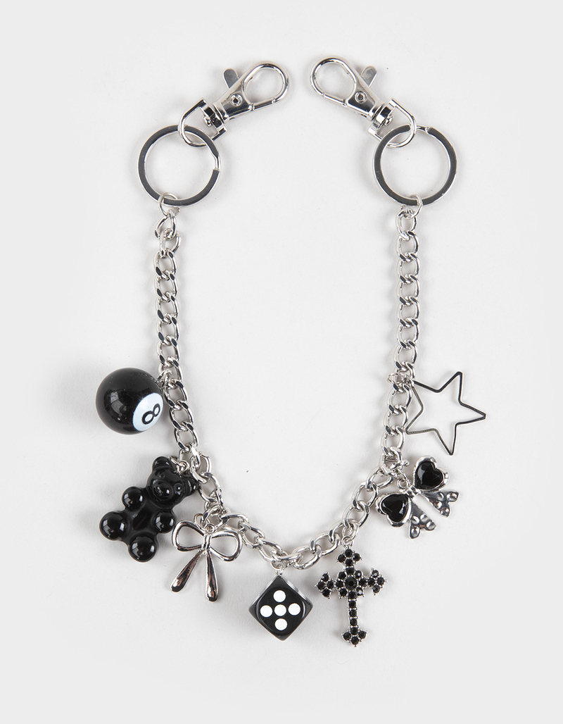 FULL TILT Multi Charm Punk Bag Charm Chain image number 0