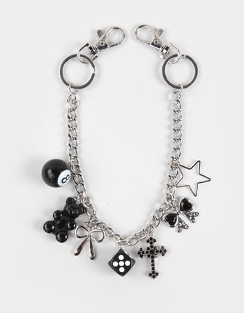 FULL TILT Multi Charm Punk Bag Charm Chain Primary Image