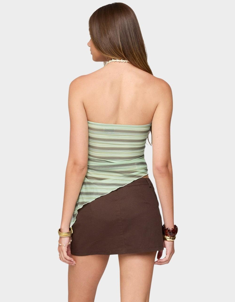 EDIKTED Sari Striped Strapless Asymmetric Top image number 2