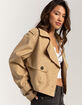STOOSH Womens Crop Trench Coat image number 3