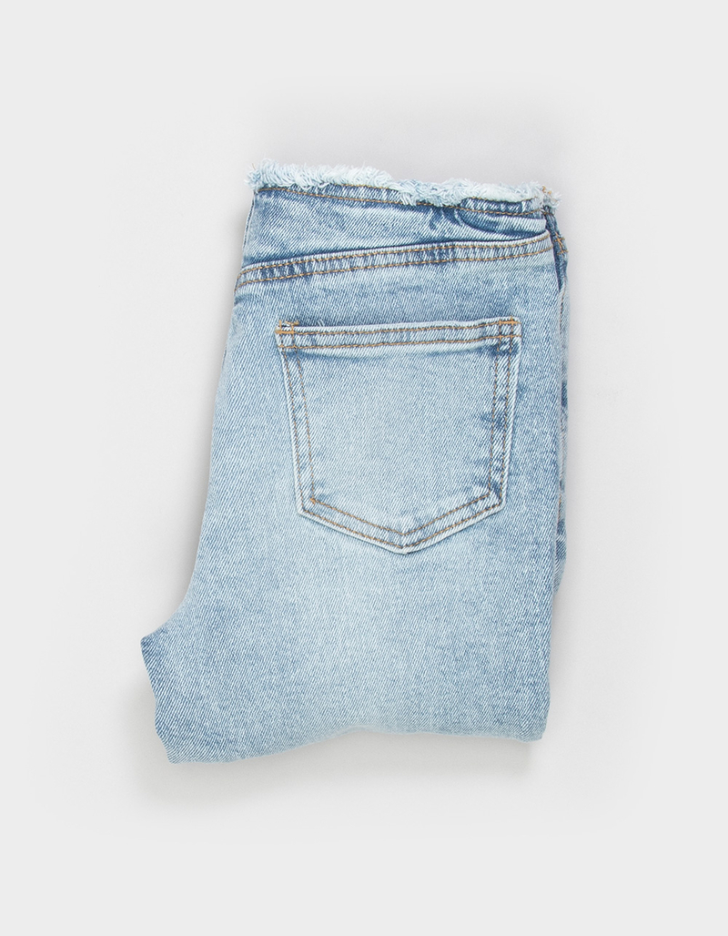 RSQ Girls Frayed Waistband Mid Rise Flare Jeans image number 1