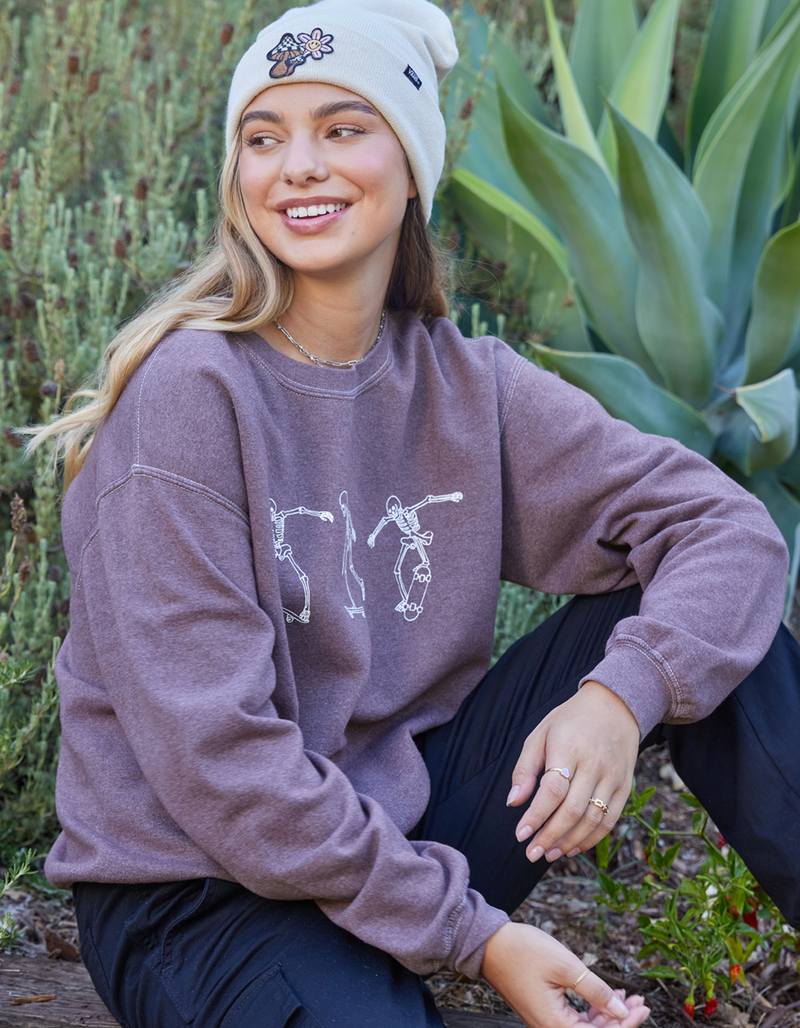 FULL TILT Skeleton Skate Womens Crewneck Sweatshirt image number 0