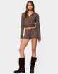 EDIKTED Kenny Polka Dot Knit Shorts image number 4