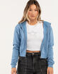 FULL TILT Essentials Womens Zip Crop Hoodie  image number 5