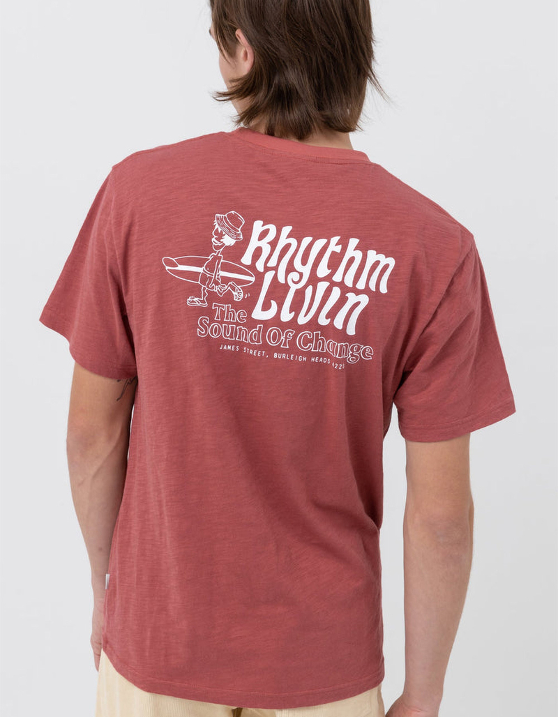 RHYTHM Livin Slub Mens Tee image number 2