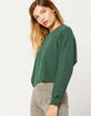 SKY AND SPARROW Ribbed Dolman Green Womens Tee image number 2