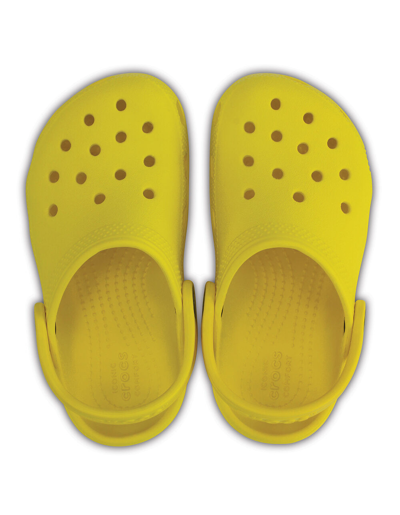 CROCS Classic Juniors Yellow Clogs image number 3