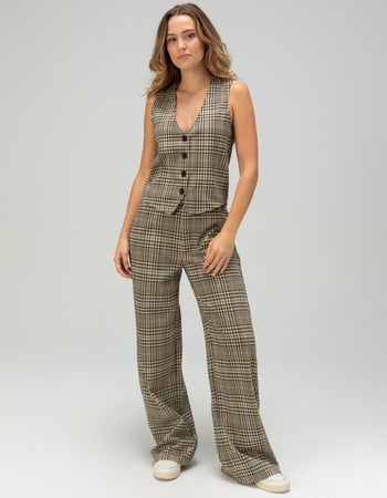 BRIXTON Menswear Plaid Womens Vest Alternative Image