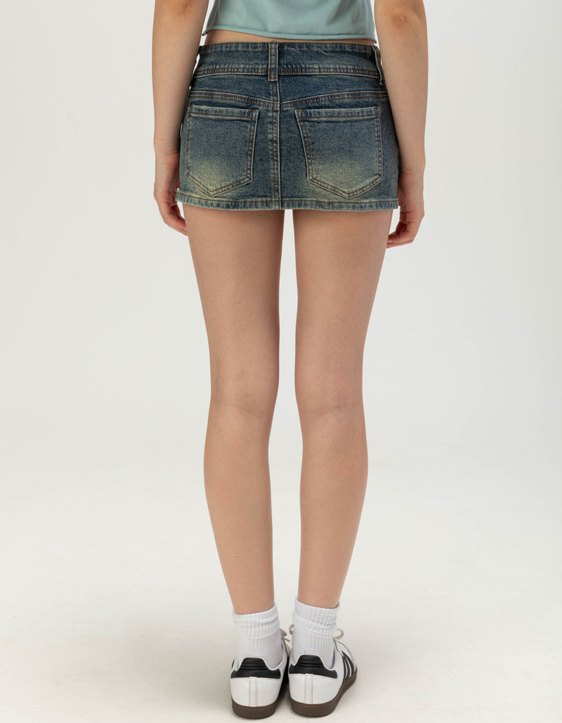 RSQ Womens Low Rise Denim Mini Skort image number 3