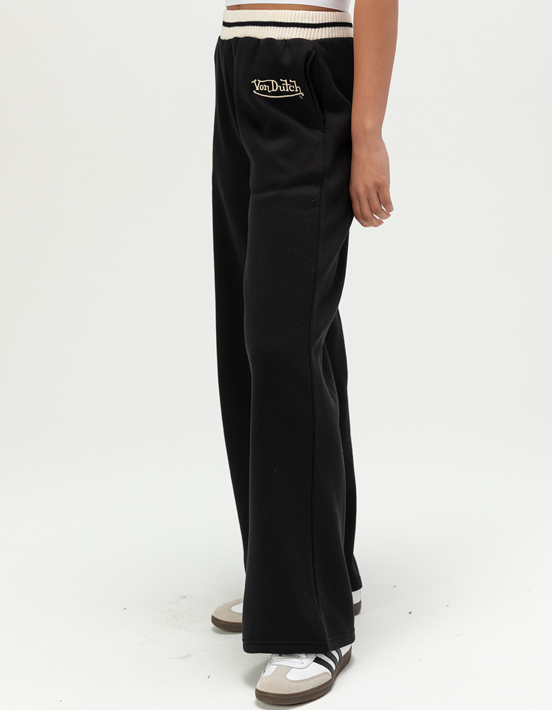 VINTAGE HAVANA x Von Dutch Stripe Womens Wide Leg Sweatpants image number 2