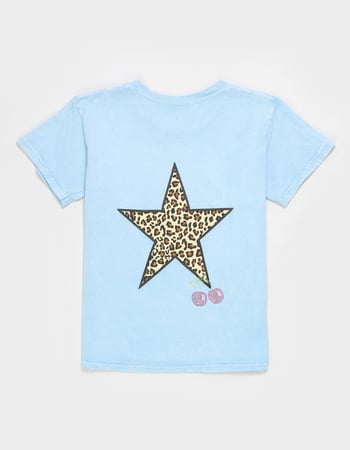 FULL TILT Animal Print Star Cherry Girls Boyfriend Tee Primary Image