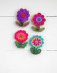 NATURAL LIFE Wooden Flower Wall Hook Set Of 4 image number 1