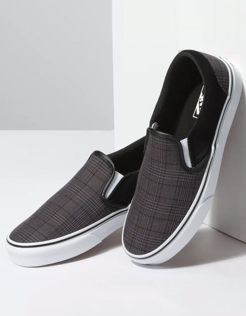 VANS Suiting Black & True White Slip-On Shoes image number 3