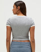 HEART & HIPS Womens Contrast Crewneck Tee image number 4