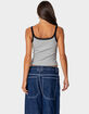 EDIKTED Jude Lacey Ribbed Tank Top image number 5