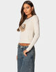 EDIKTED Leopard 8 Long Sleeve Tee image number 3