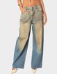 EDIKTED Muddy Washed Low Rise Jeans image number 2