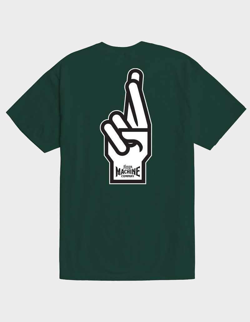 LOSER MACHINE Good Luck Fingers Mens Tee image number 0