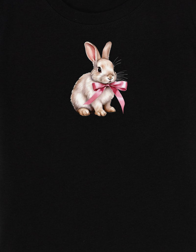 BOW Bunny Womens Baby Tee image number 2