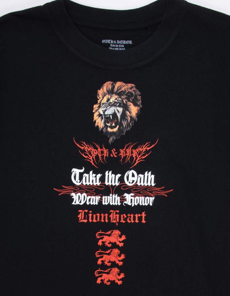 OATH & HONOR Lion Heart Mens Boxy Tee  image number 2