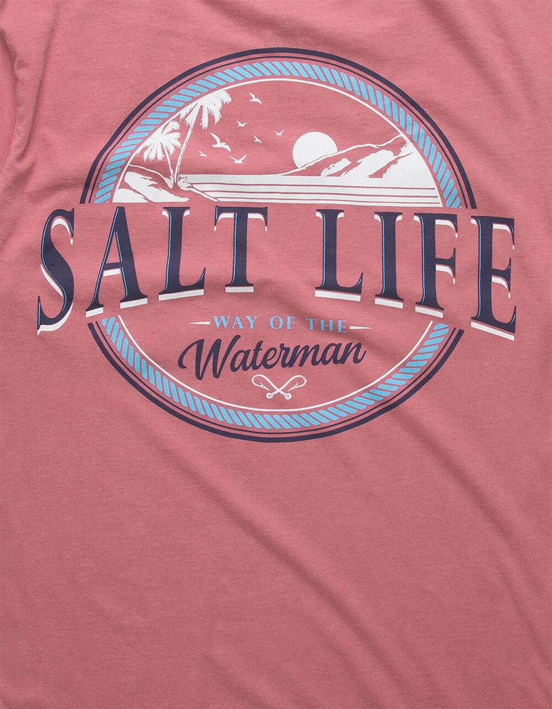 SALT LIFE Watermans Sunset Mens Mauve T-Shirt image number 3