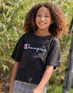 CHAMPION C-Life Boxy Girls Black Tee image number 1
