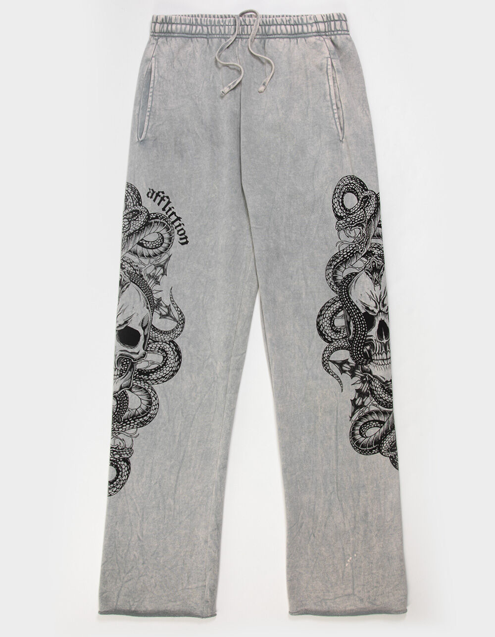 AFFLICTION Deadly Mens Wide Leg Sweatpants - GRAY | Tillys