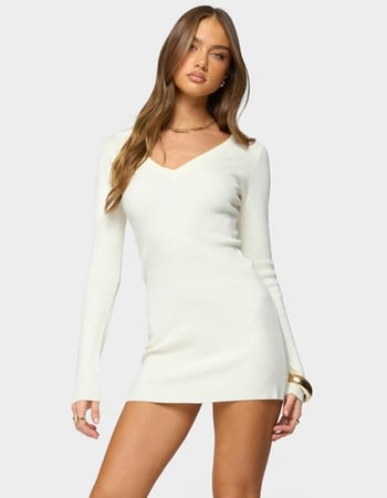 EDIKTED Kaitlyn Long Sleeve Knit Mini Dress Primary Image